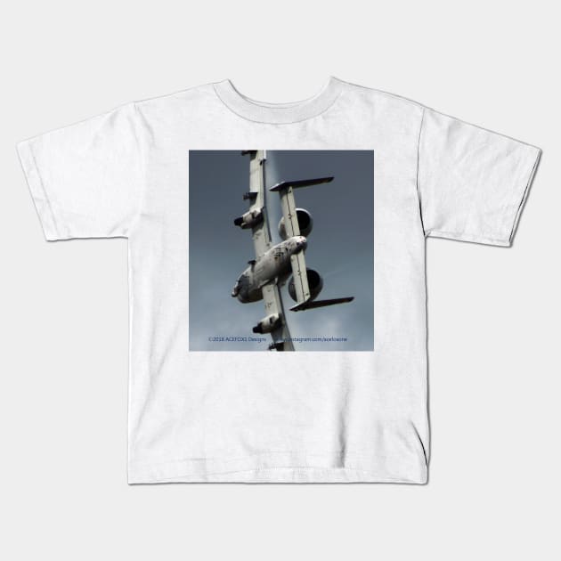 A-10 Warthog Vapor Turn Kids T-Shirt by acefox1